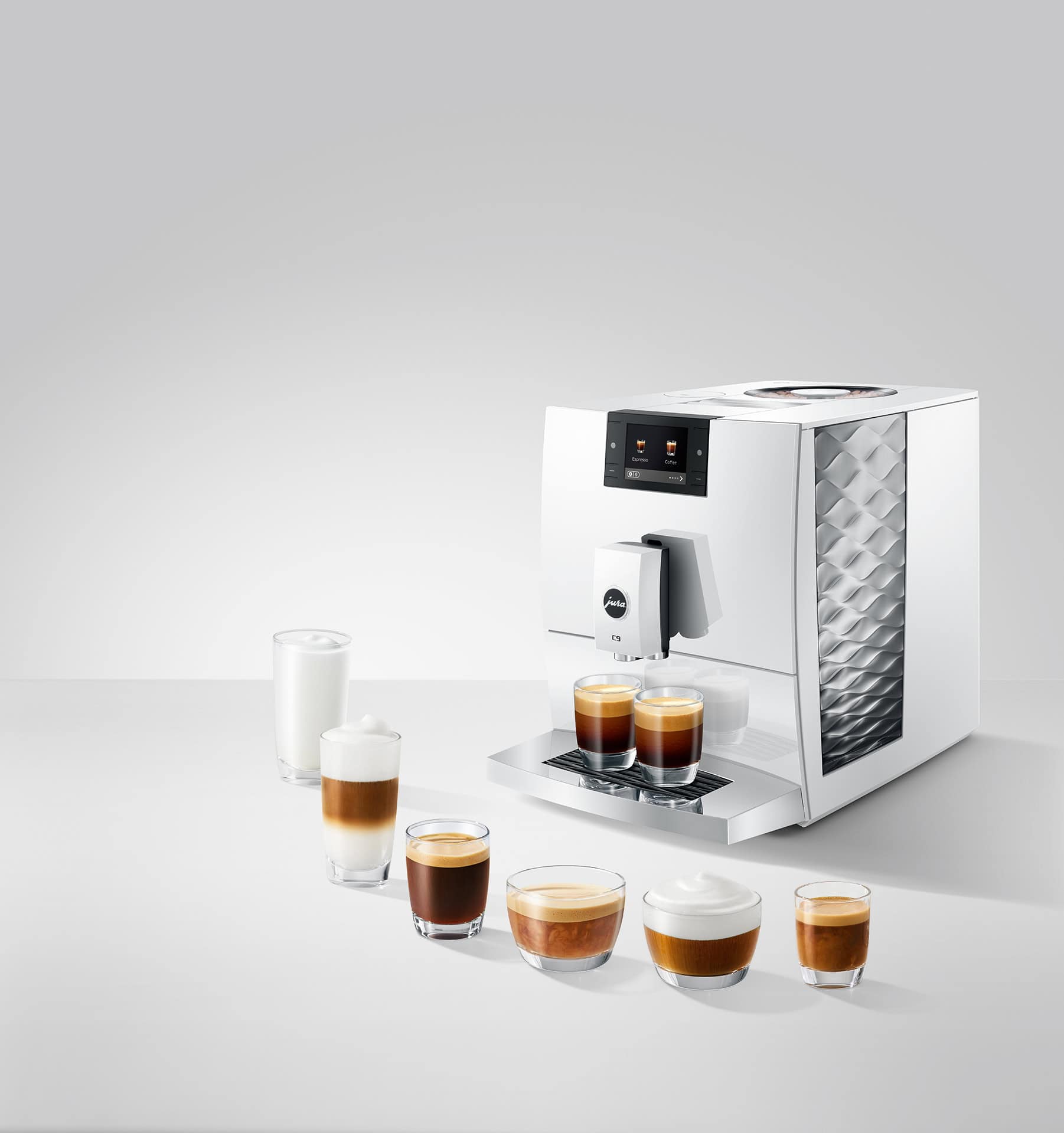 C9 Piano White met ruime keuze aan koffiespecialiteiten