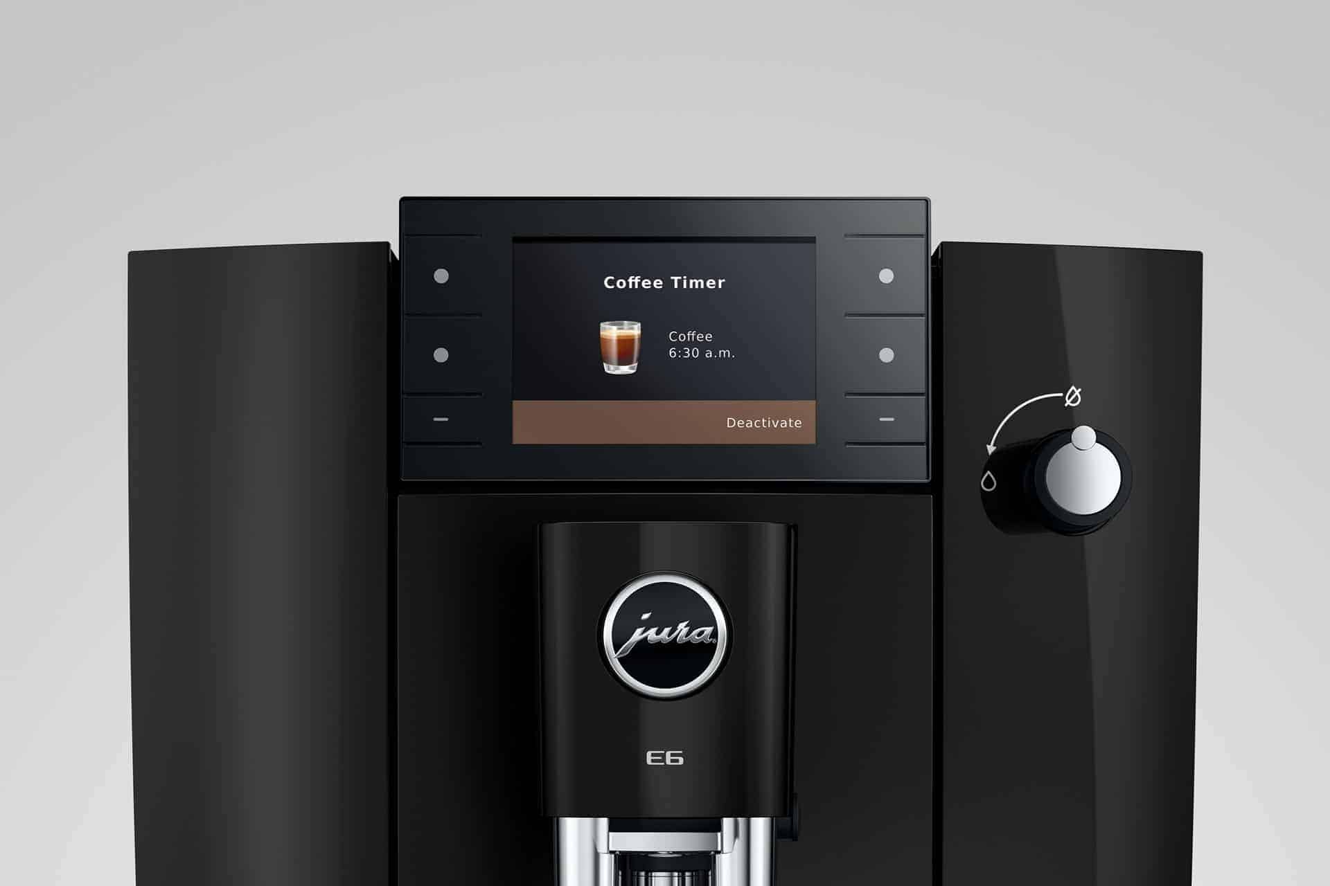 E6 Piano Black met koffietimer