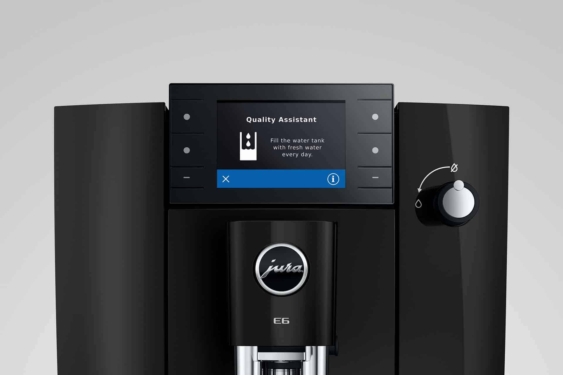 Kleurendisplay van de E6 Piano Black