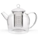 Kristallen theepot met ingebouwde theefilter, elegant en transparant, perfect voor theeliefhebbers en horecagelegenheden.