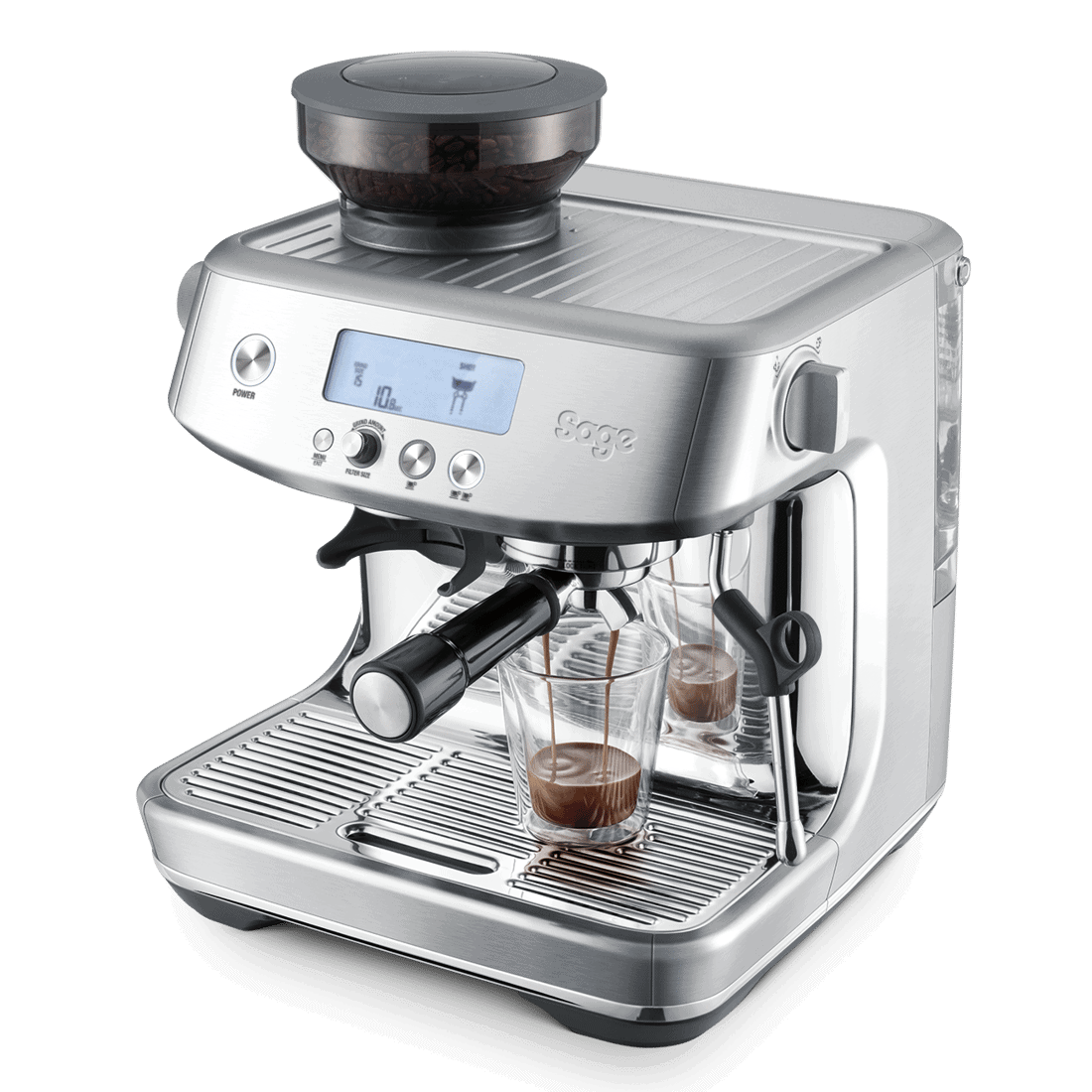 Sage Barista Pro, espressomachine met geïntegreerde molen en LCD