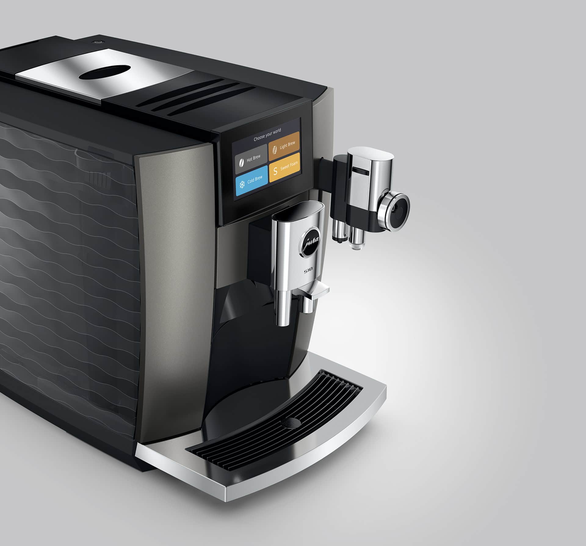 S10 Dark Inox vier smaakwerelden, warm en koud