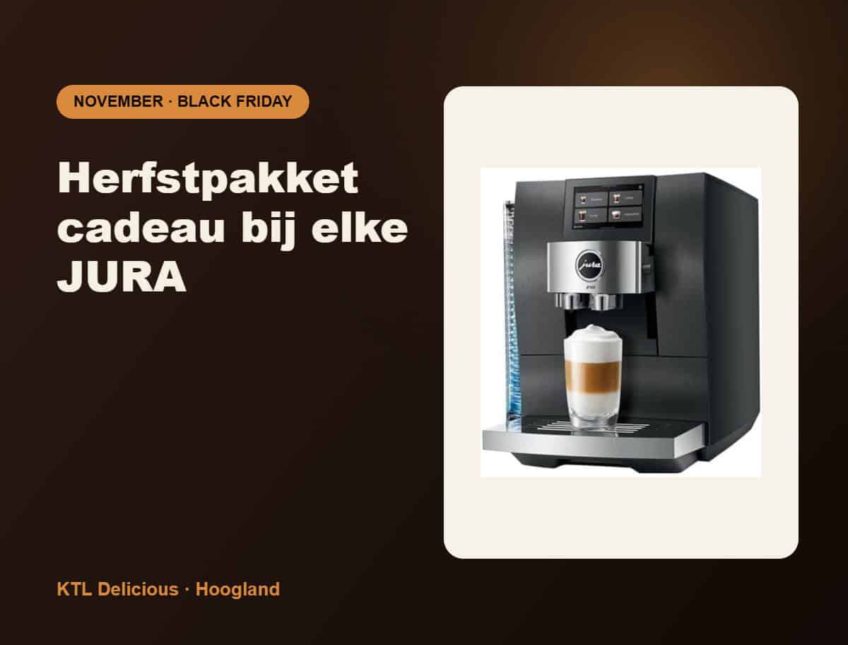 JURA Z10 koffiemachine met herfstpakket cadeau in november bij KTL Delicious Hoogland